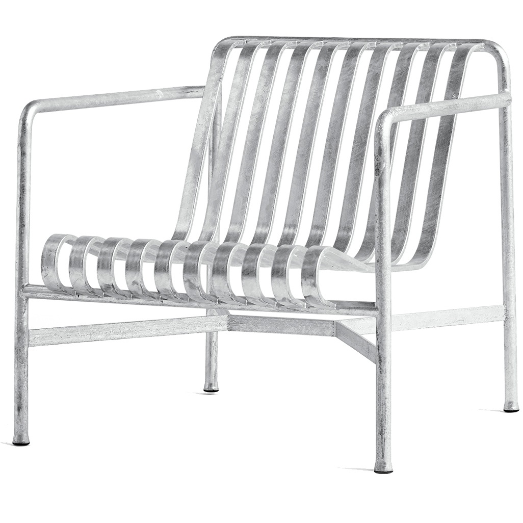 Palissade Lounge Chair Low, Hot Galvanized