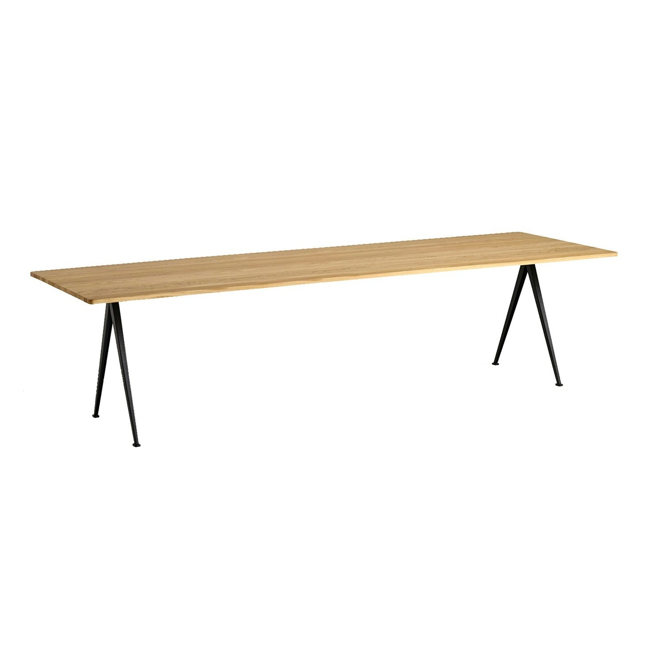 Pyramid 02 Dining Table 85x300 cm, Black / Lacquered Oak