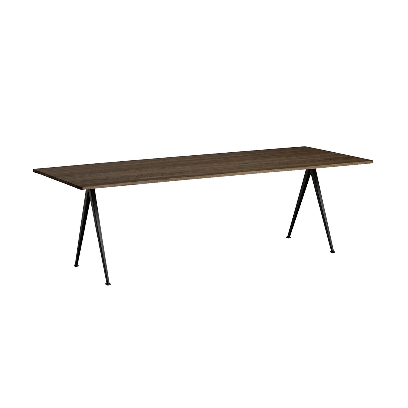 Pyramid 02 Dining Table 85x250 cm, Black / Dark Oiled Oak