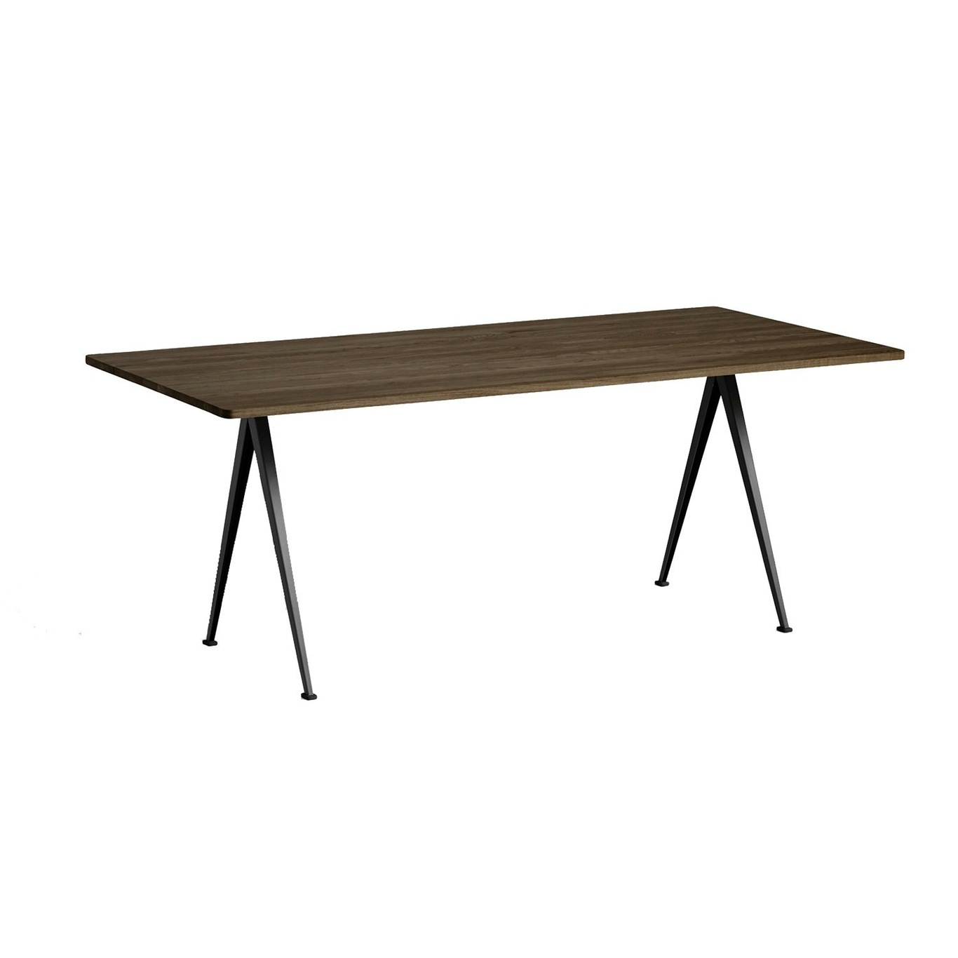 Pyramid 02 Dining Table 85x190 cm, Black / Dark Oiled Oak