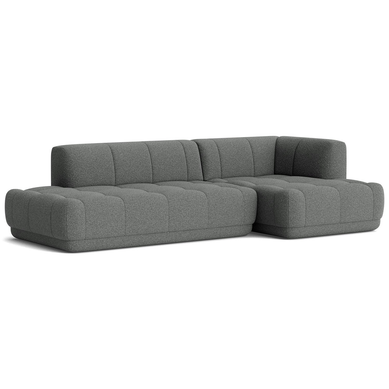Quilton 3.5-Seater Sofa Configuration 21 Right, Flamiber C8 Charcoal