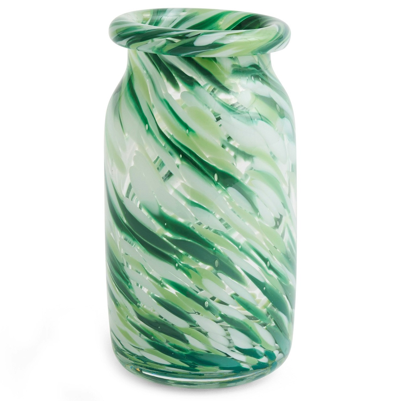 Splash Vase S Ø11,3 cm, Green Swirl