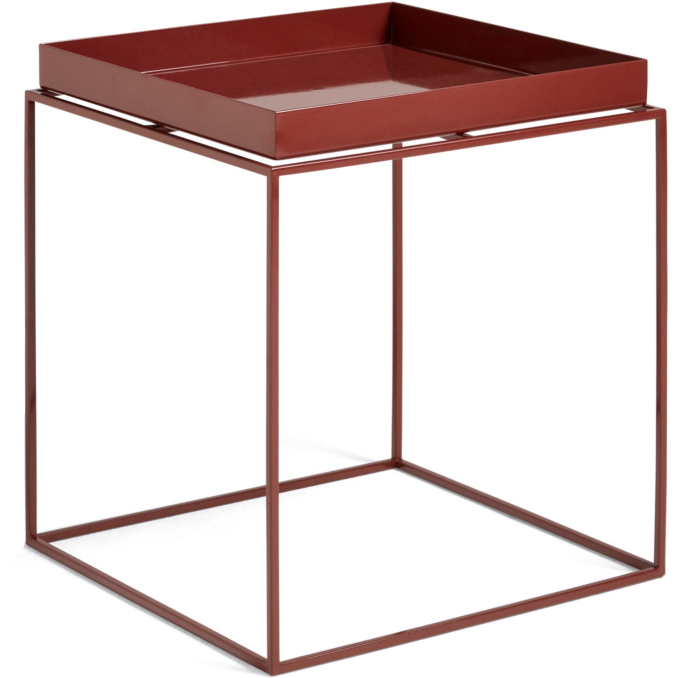 Tray Table 40x40 cm, Chocolate High Gloss