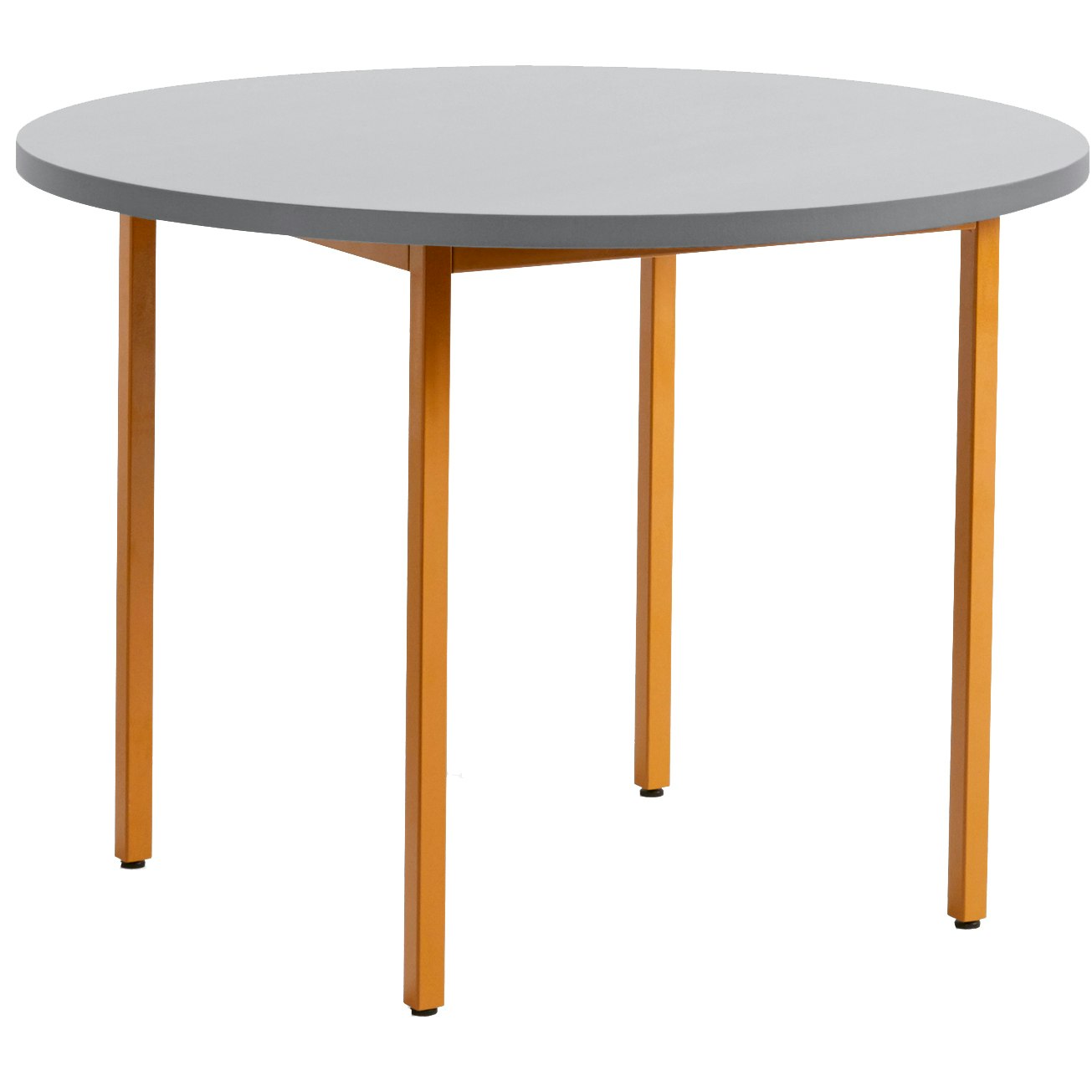 Two-Colour Table Ø105 cm, Light Grey / Ochre