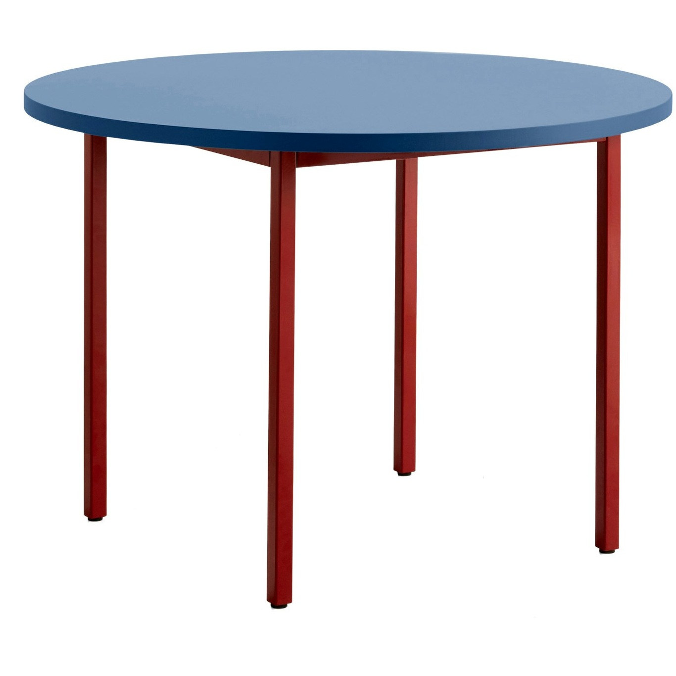 Two-Colour Table Ø105 cm, Wine / Blue