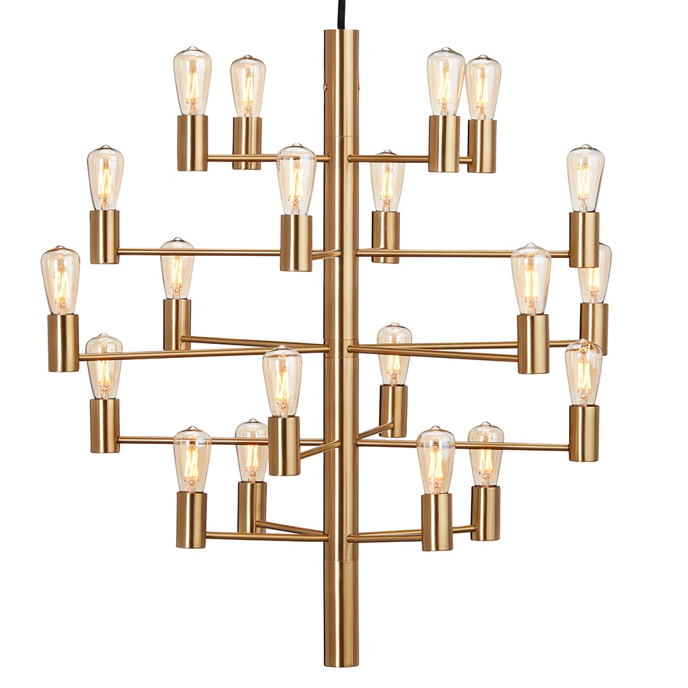 Manola 20 Chandelier Dimmable LED, Satin Brass