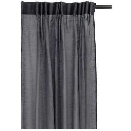 Dalsland Curtain With Heading Tape 145x250 cm, Charcoal