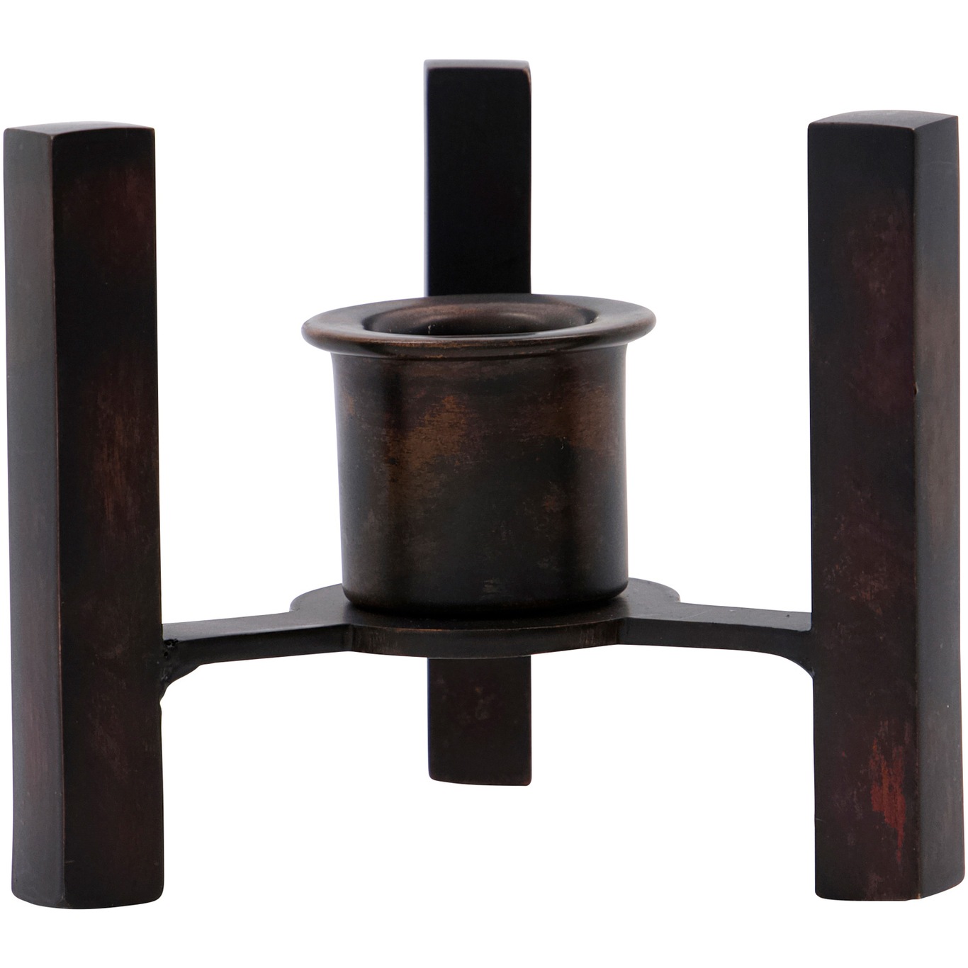 Bejo Candle Stand Antique Brown, 10x8x8 cm