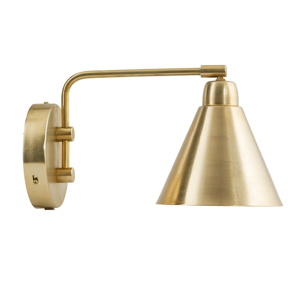 Game Wall Lamp Rotatable, Brass/White