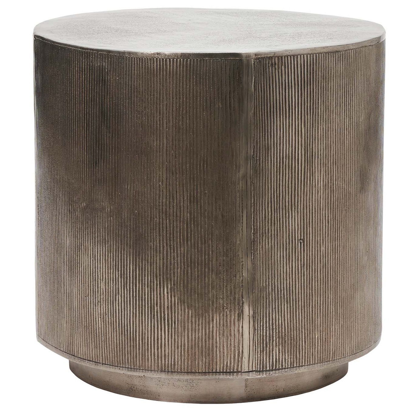 Rota Coffee table H50 cm, Brushed Silver