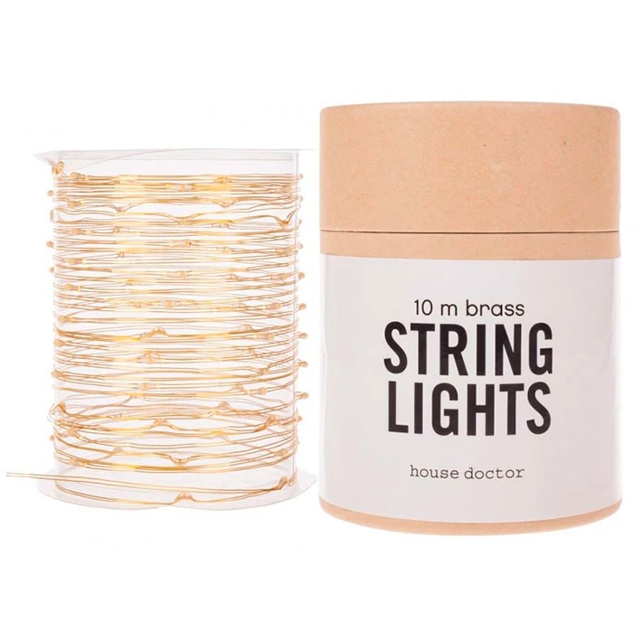 String Light 80 Lamps, Brass