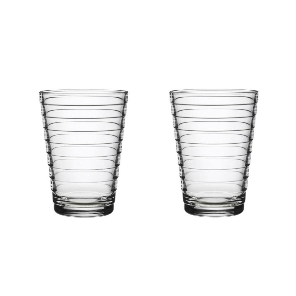 Aino Aalto Drinking Glass 33 cl 2-pack, Clear
