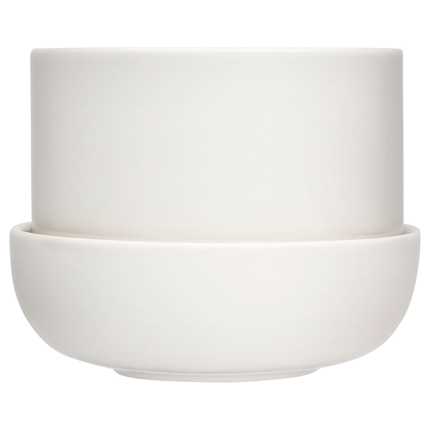 Nappula Pot With Saucer 17x13 cm, White