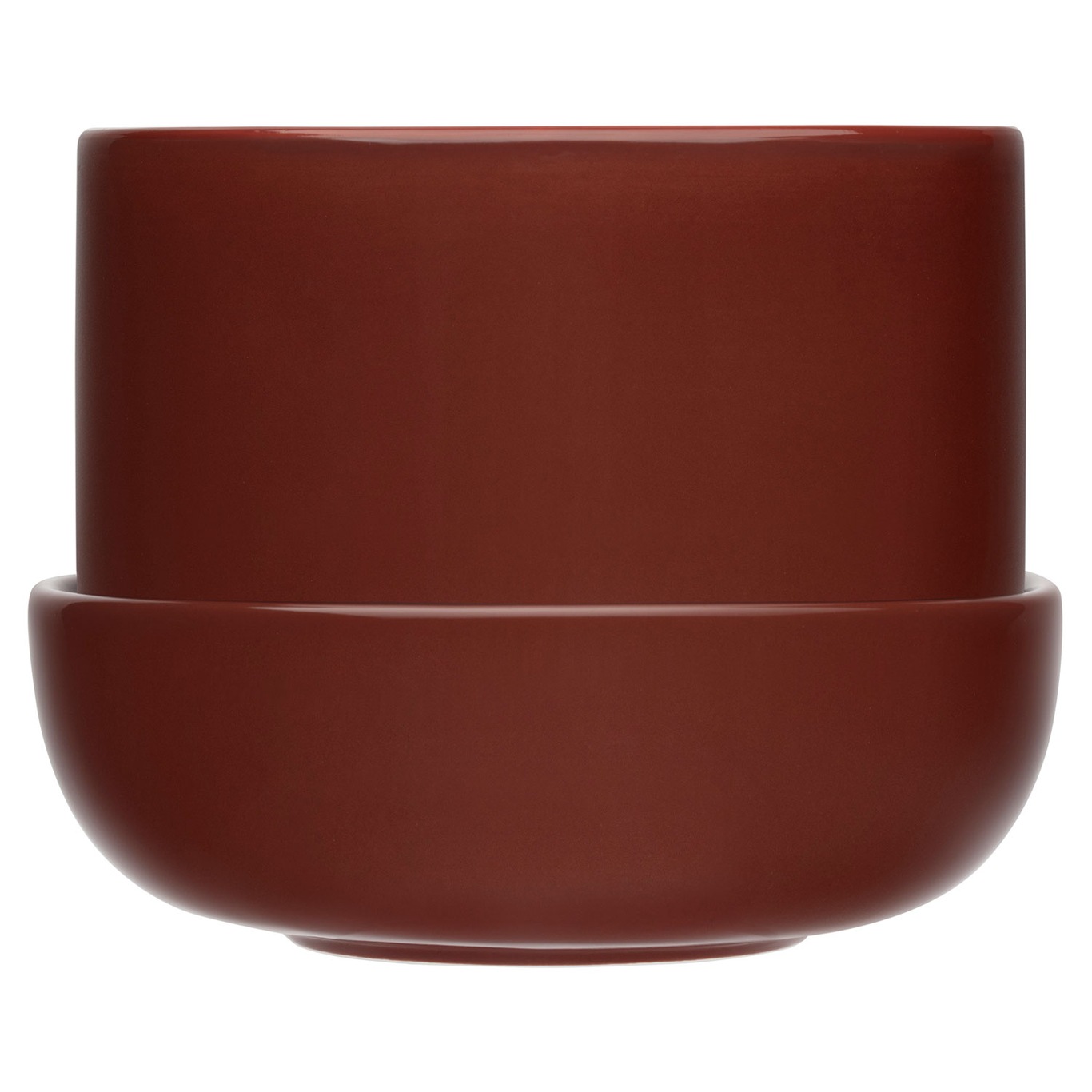 Nappula Pot With Saucer 17x13 cm, Brown
