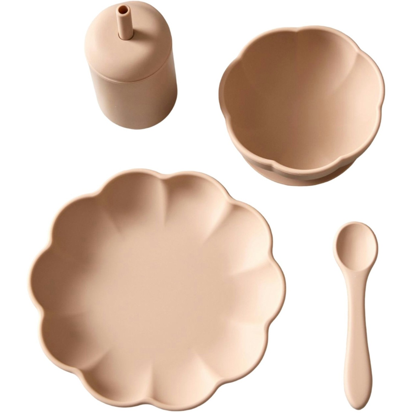 Little Poppy Childrens Tableware 4 Pieces, Oatmeal
