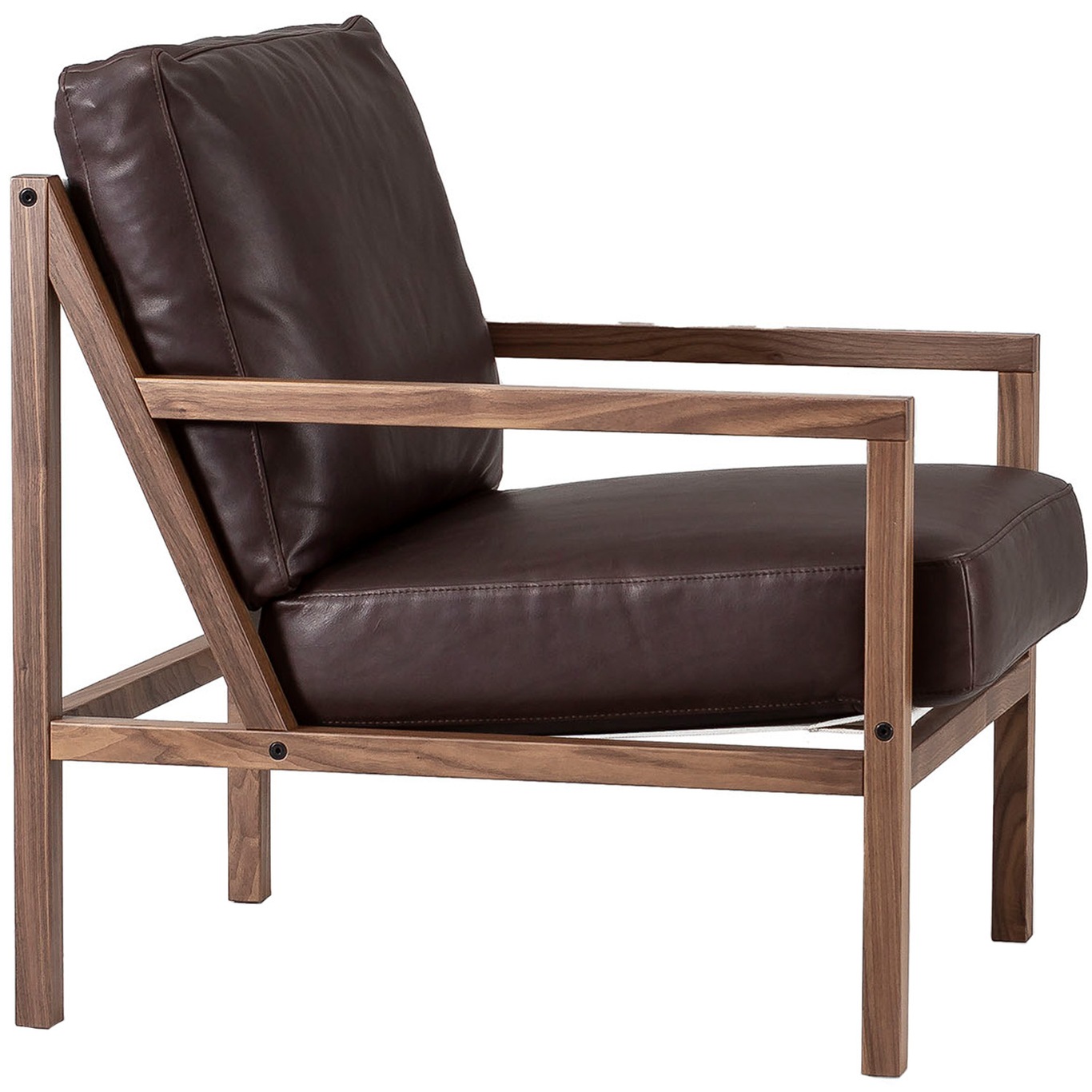 Seventy Five Armchair Wood, Walnut / Leather