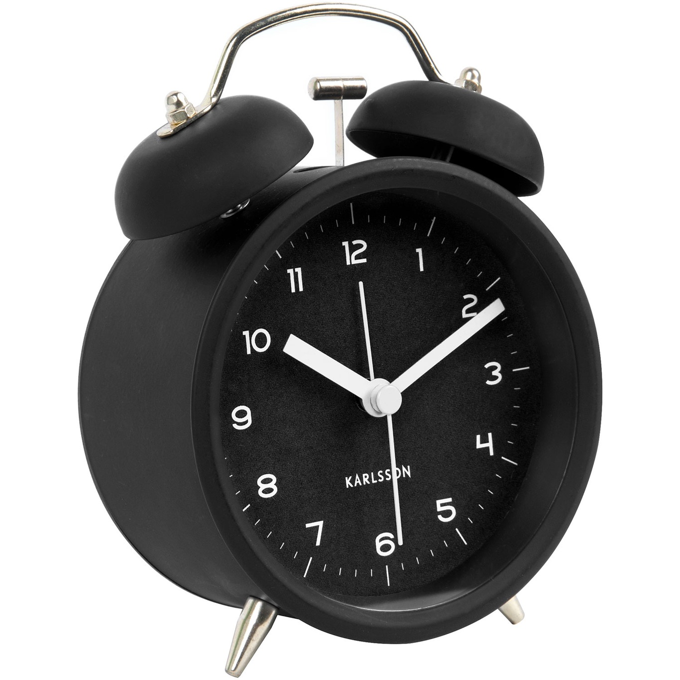 Classic Bell Alarm Clock Black Brass, Classic Alarm Clock