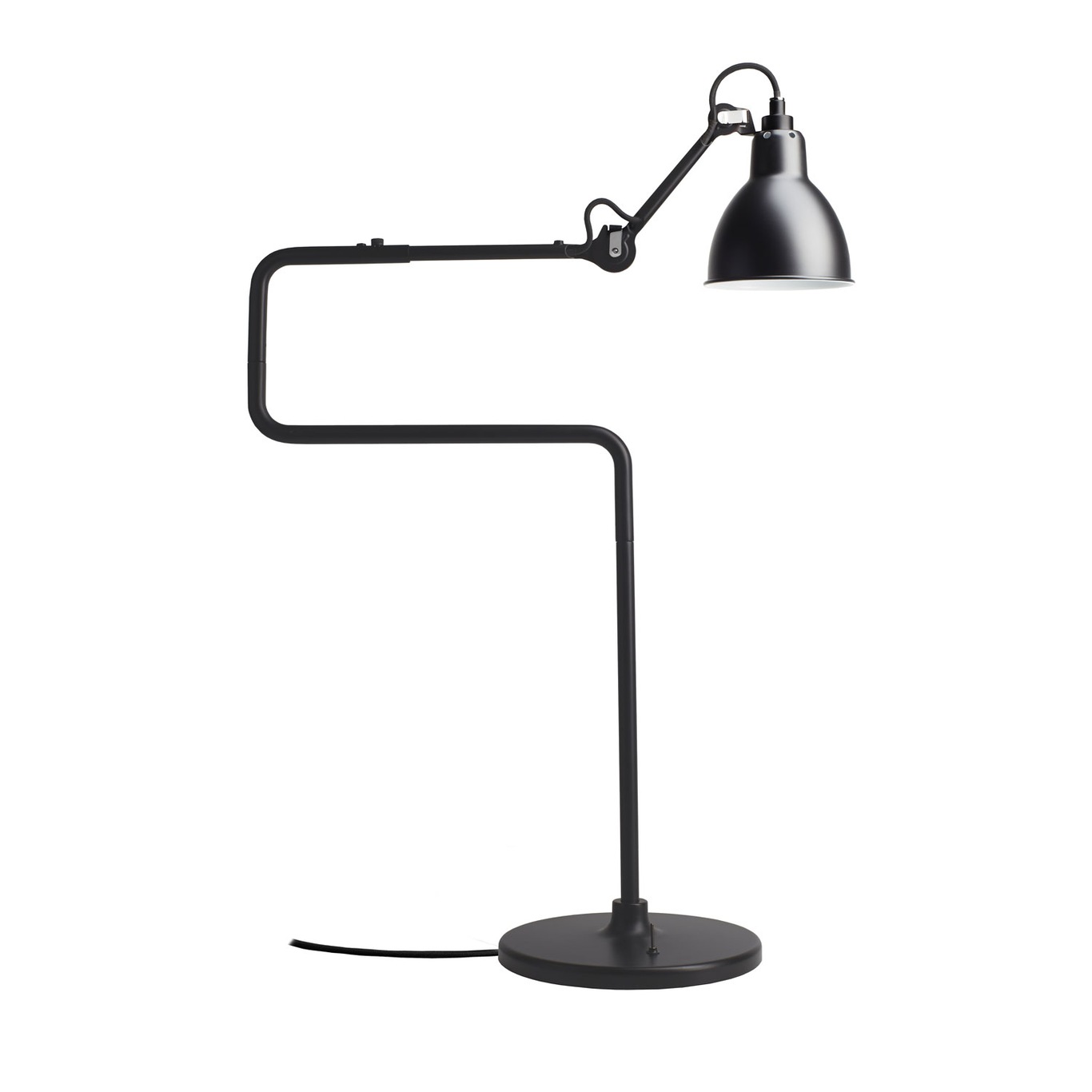 Lampe Gras N°317 Table Lamp, Matte Black / Black
