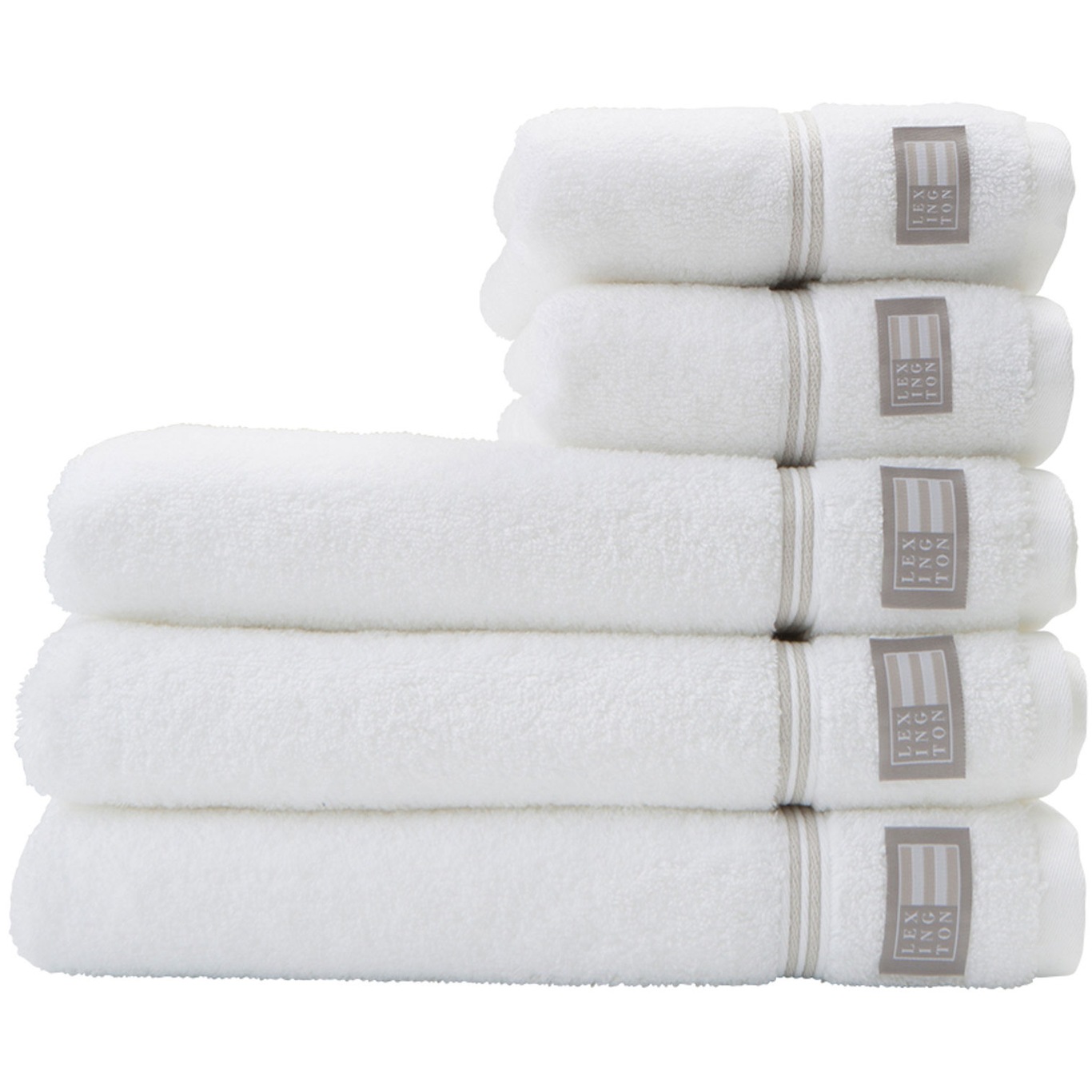Hotel Towel 50x70 cm, White / Beige