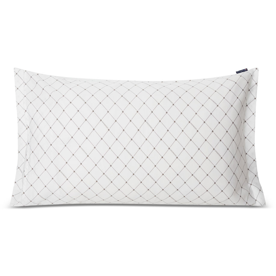 Signature Star Sateen Pillowcase Grey/White, 50x90 cm