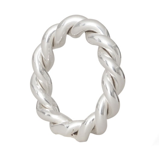 Twisted Silver Plated Napkin Ring