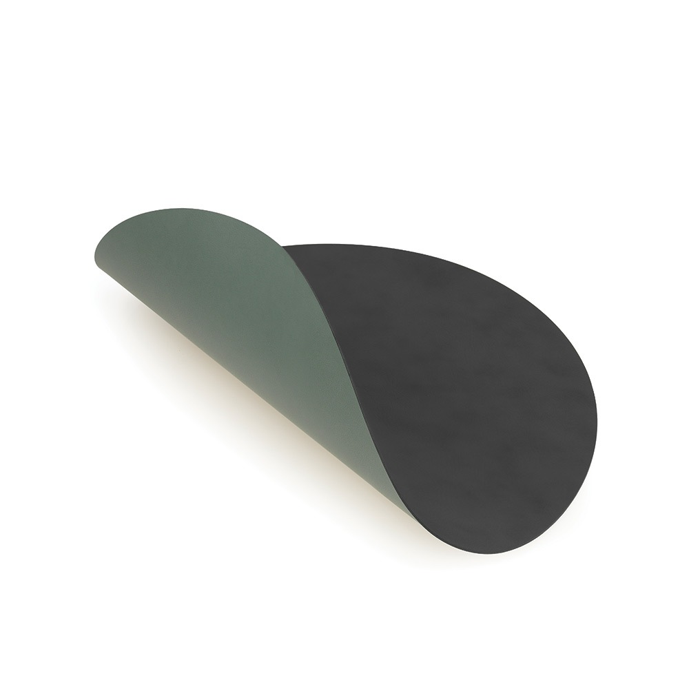 Curve L Reversible Table Mat 37x44 cm, Green/Anthracite