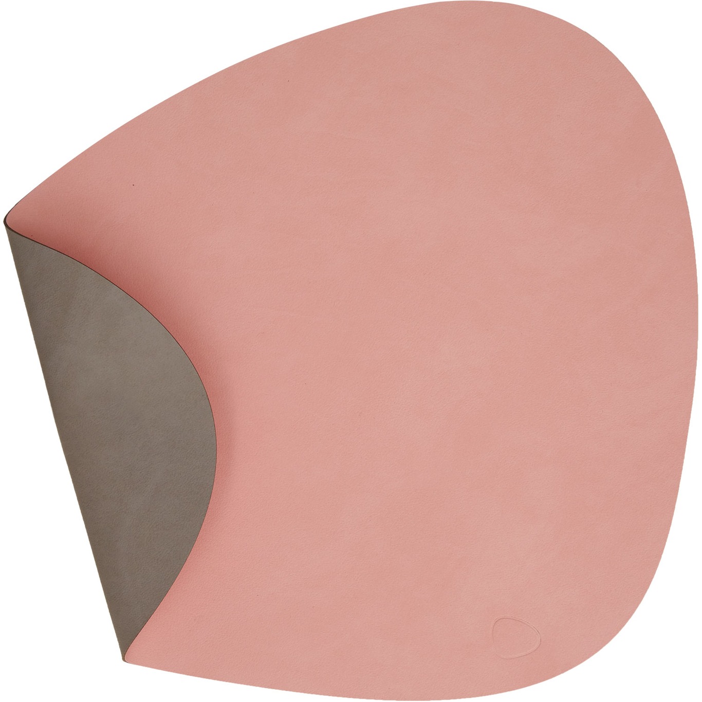 Curve L Table Mat Double, 37x44 cm, Rose/Light Grey