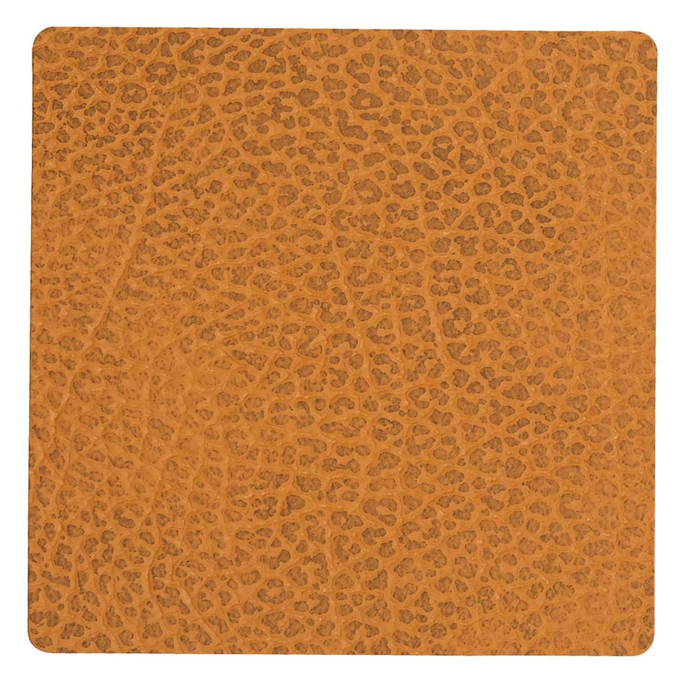 Square Glass Mat Hippo 10x10 cm, Curry
