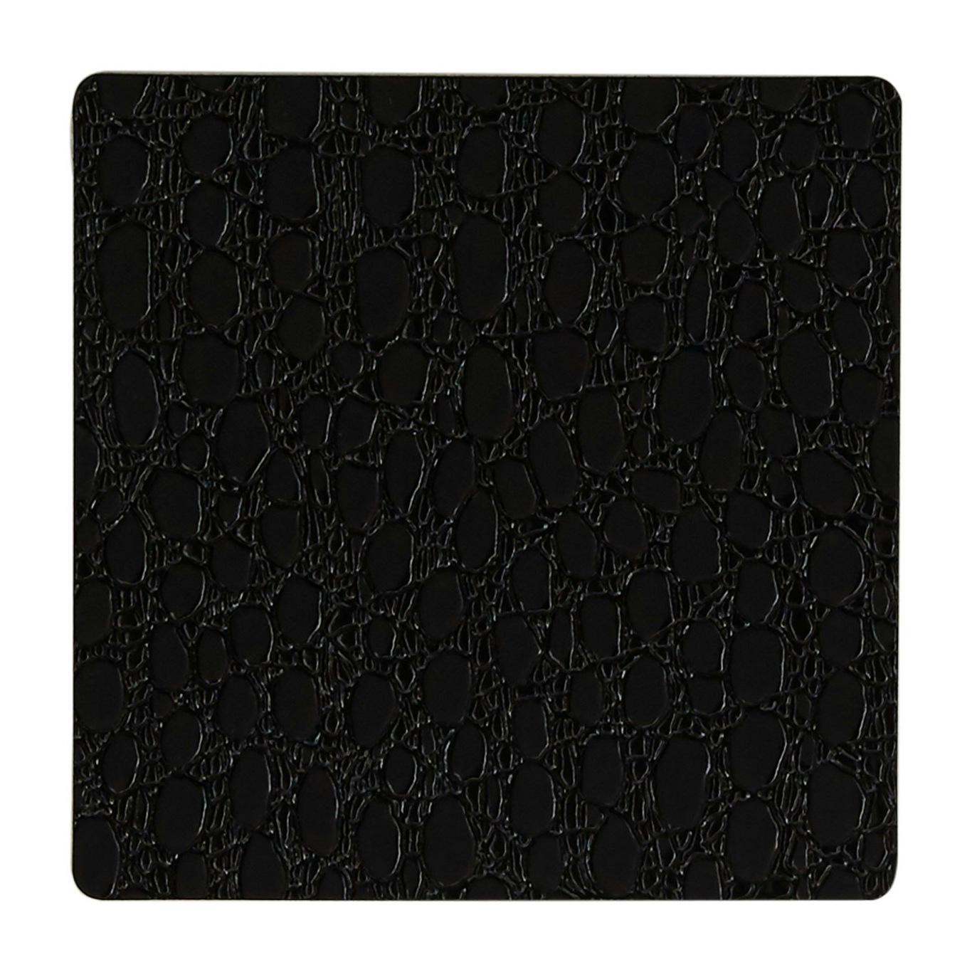 Square Glass Mat Lace, 10x10 cm, Black