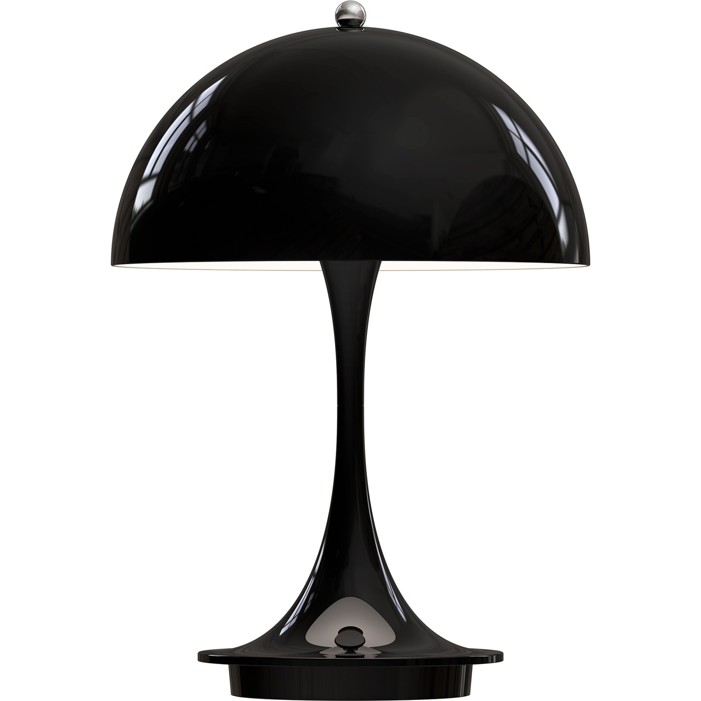 Panthella 160 Table Lamp Portable Metal, Black