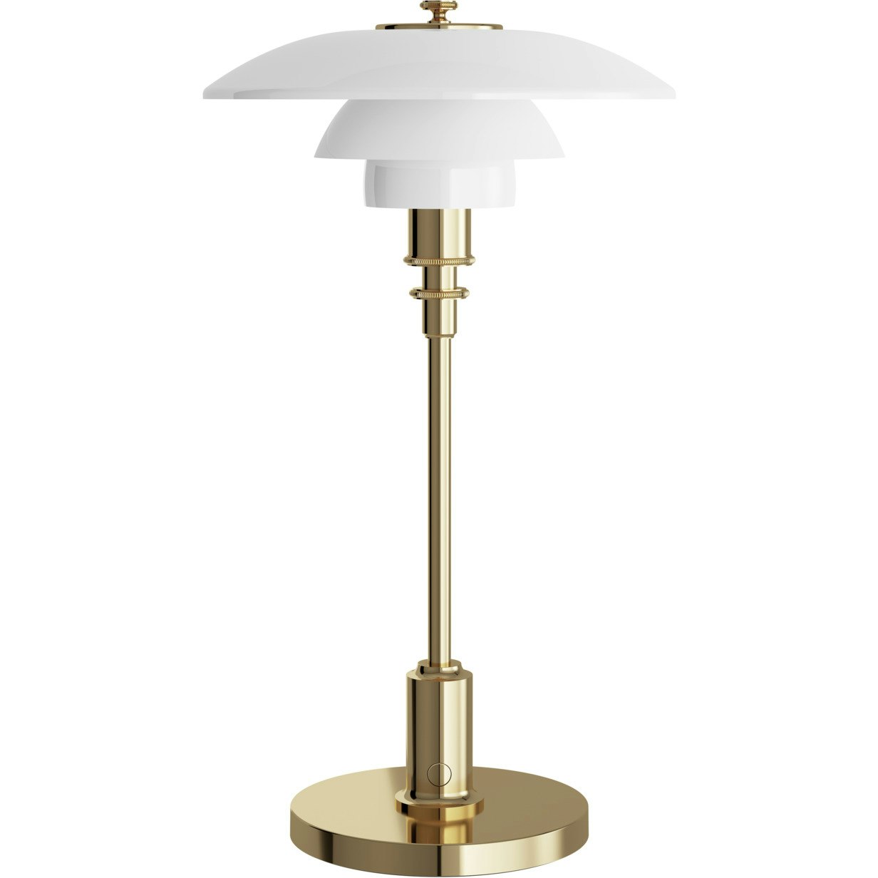 PH 2/1 Table Lamp Portable, Brass Metallised