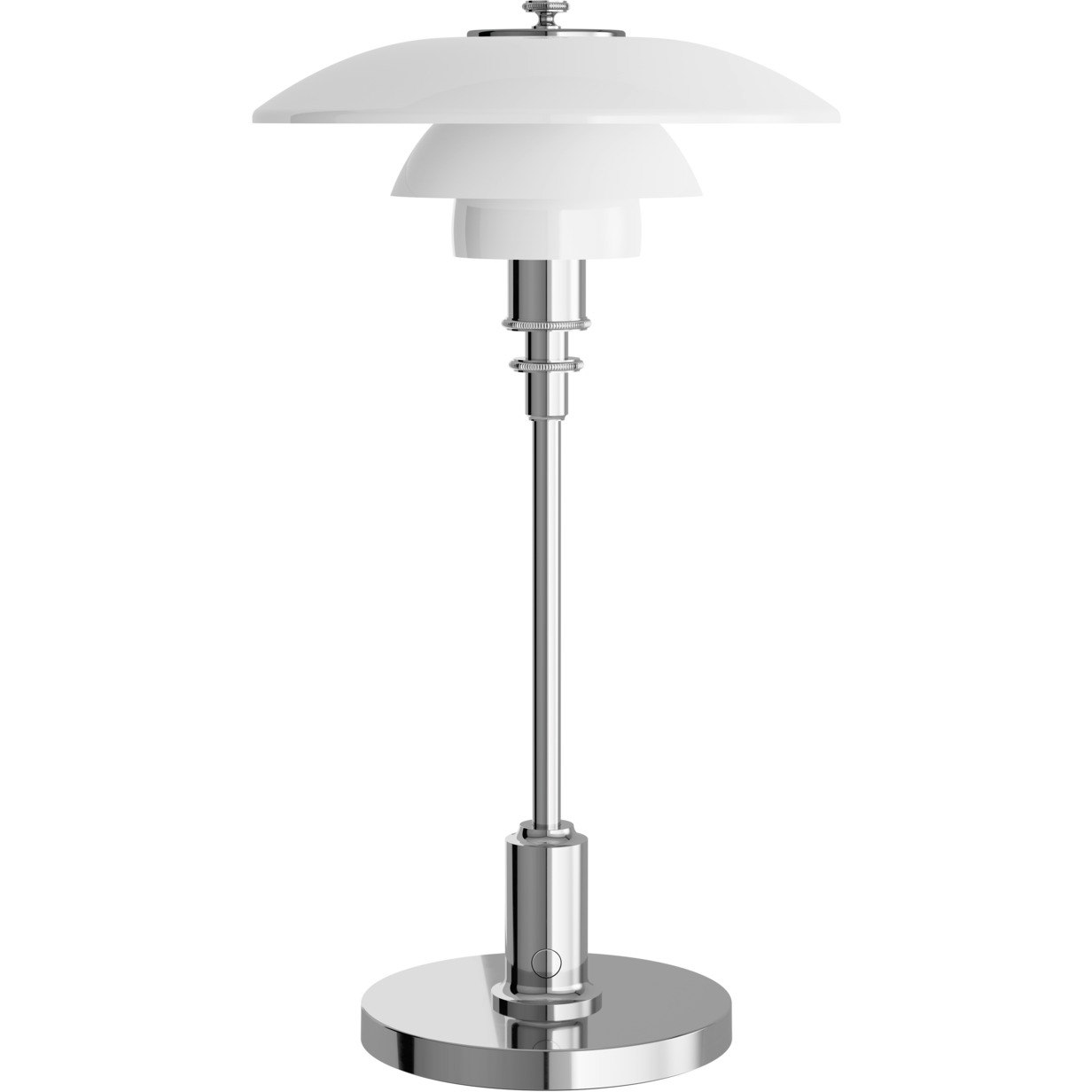 PH 2/1 Table Lamp Portable, Chrome-plated