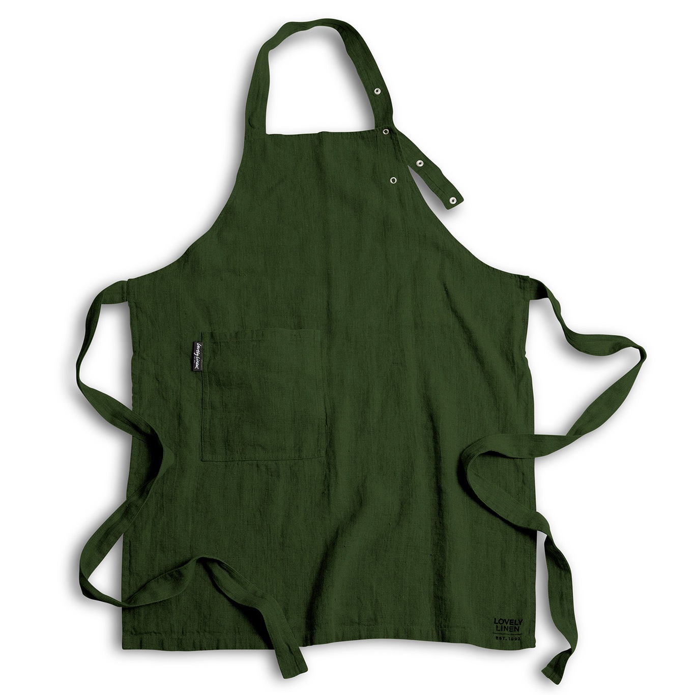 Lovely Apron Linen, Jeep Green