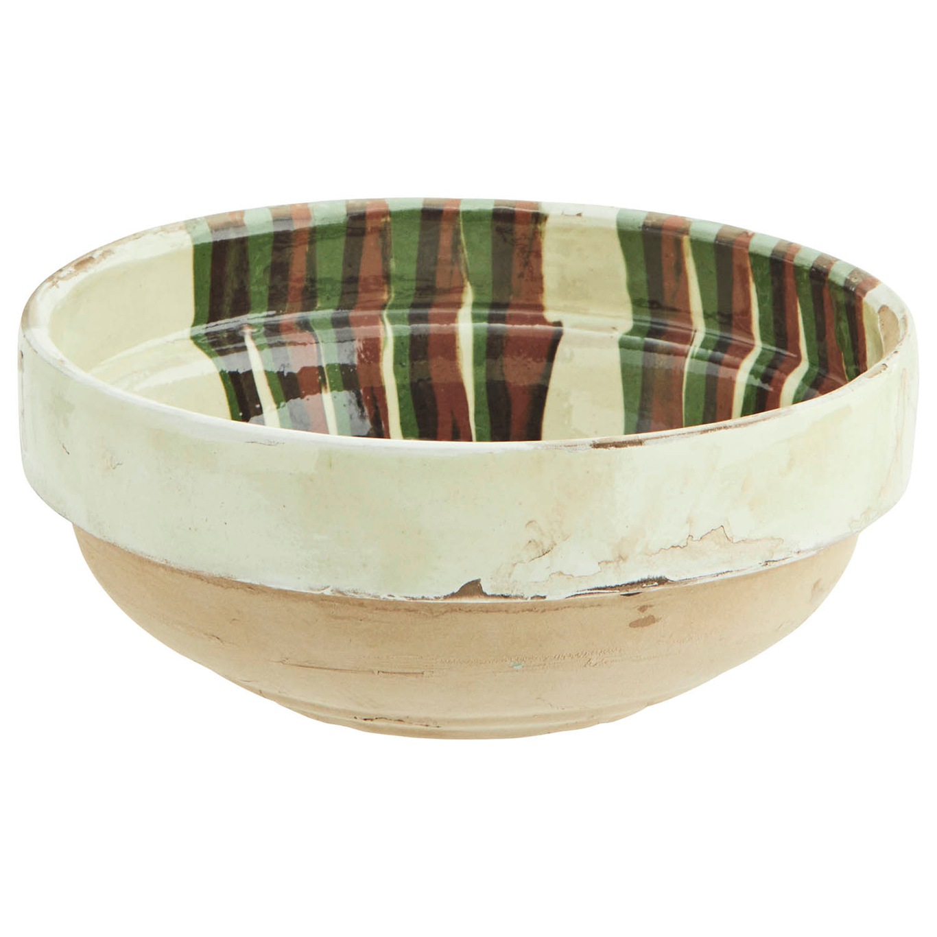 Bowl 16 cm, Off-white/Green