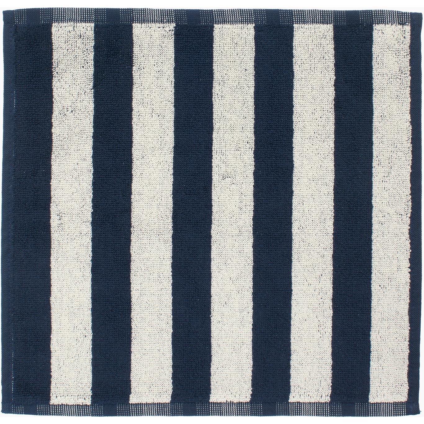 Kaksi Raitaa Mini Towel Sand / Dark Blue, 30x30 cm
