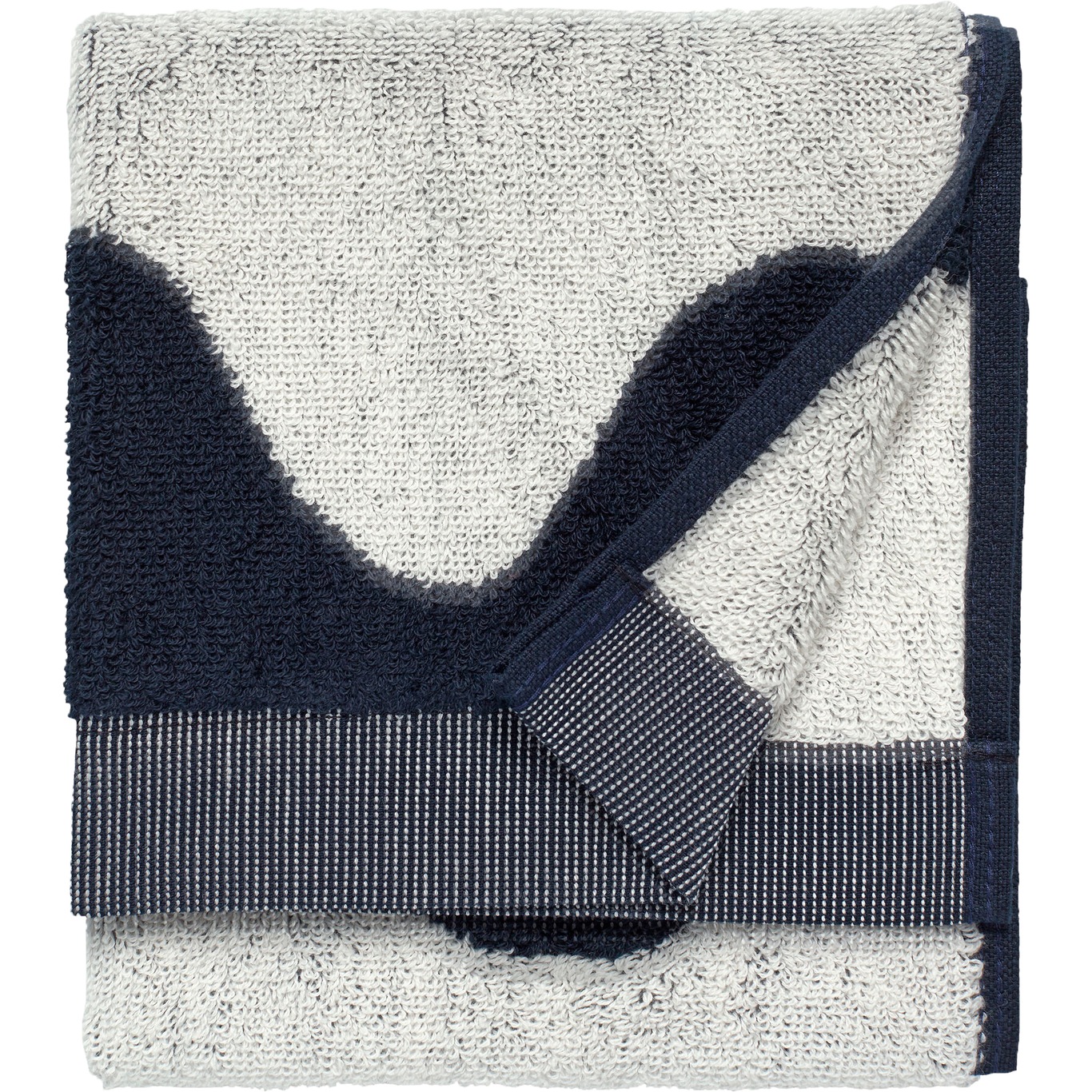 Lokki Guest Towel Dark Blue / Off-white, 30x50 cm