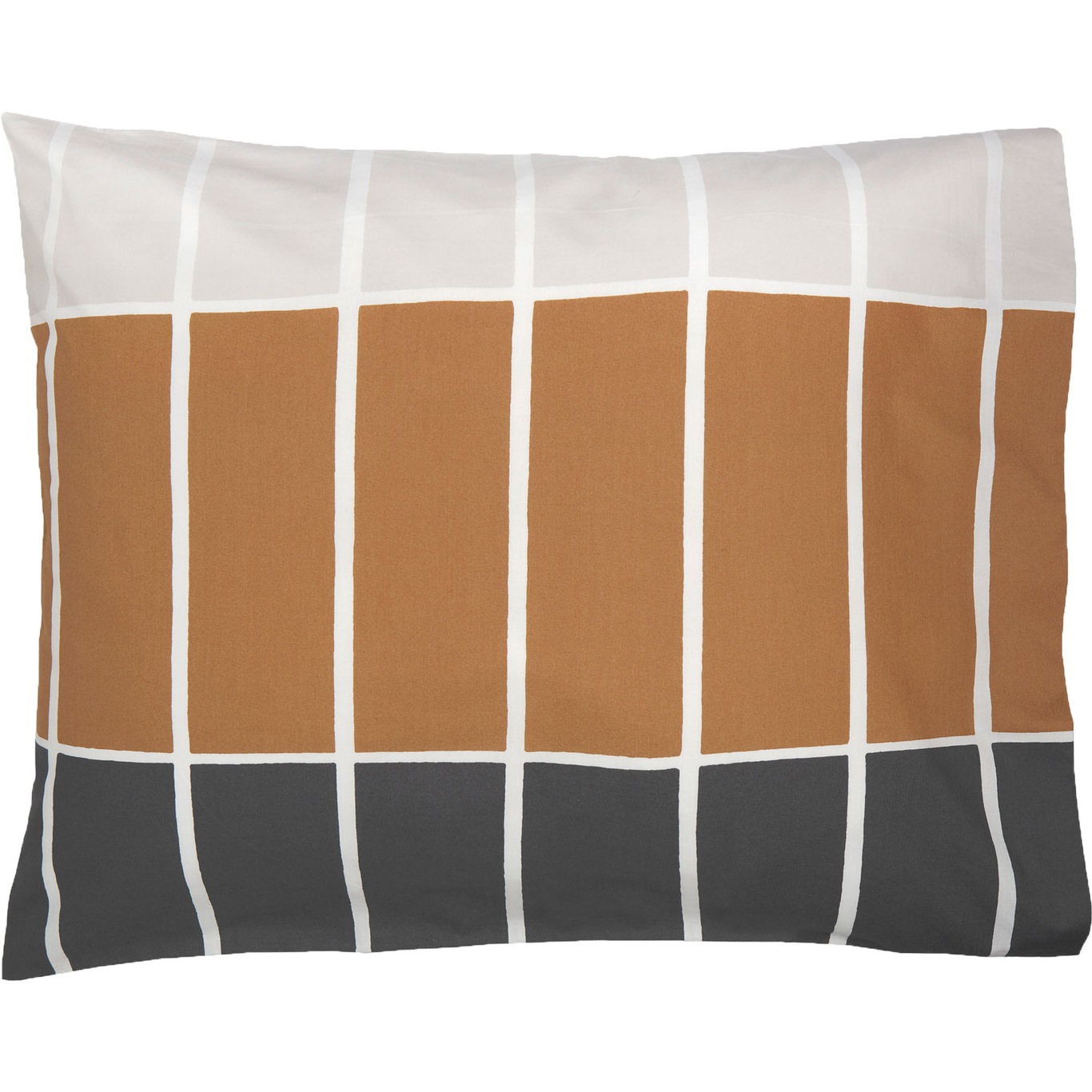 Tiiliskivi Pillowcase 50x60 cm, Beige / Charcoal / Dark Brown