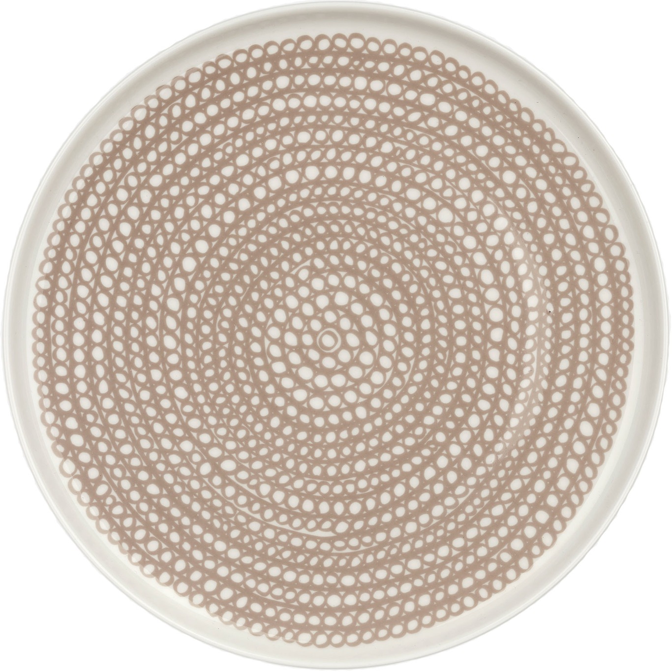 Oiva/Siirtolapuutarha Plate 20 cm, White / Clay