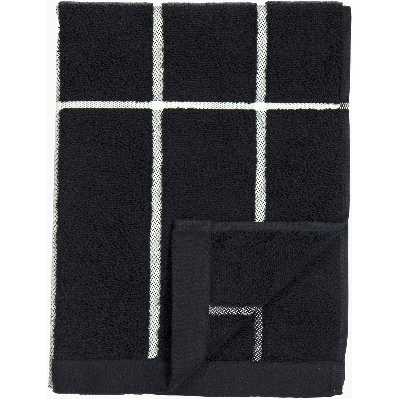 Tiiliskivi Towel Black / White, 50x70 cm