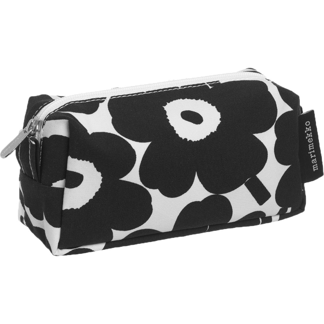 Tiise Mini Unikko Cosmetic Bag, White / Black - Marimekko @ RoyalDesign