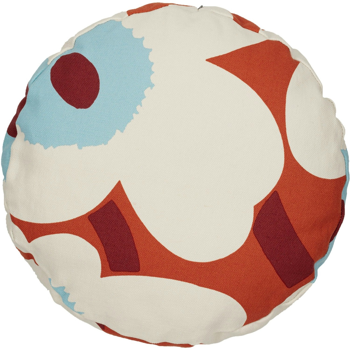 Unikko Cushion Cover Round 43 cm, Orange / Off-white / Light Blue -  Marimekko @ RoyalDesign