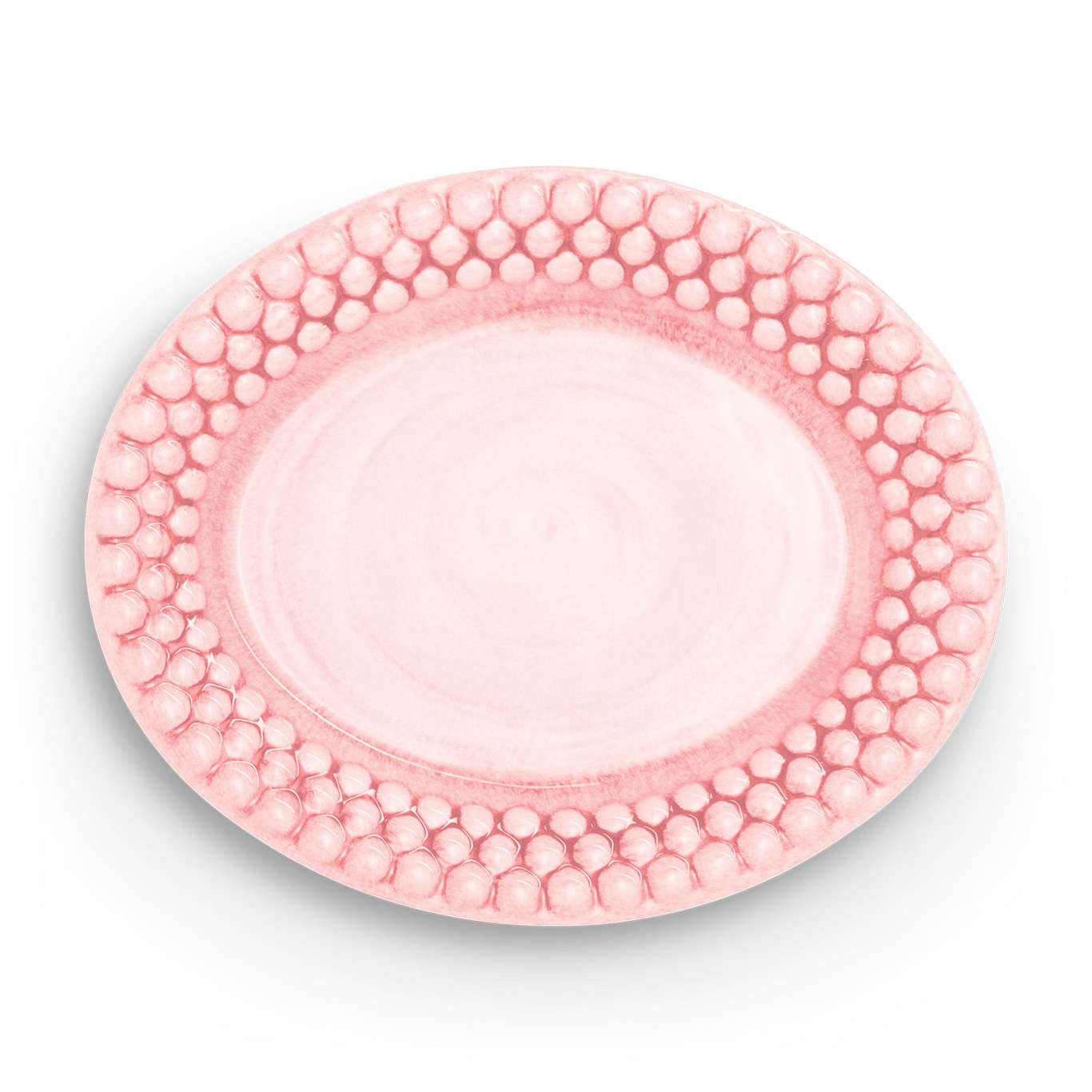 Bubbles Oval Plate 20 cm, Light Pink
