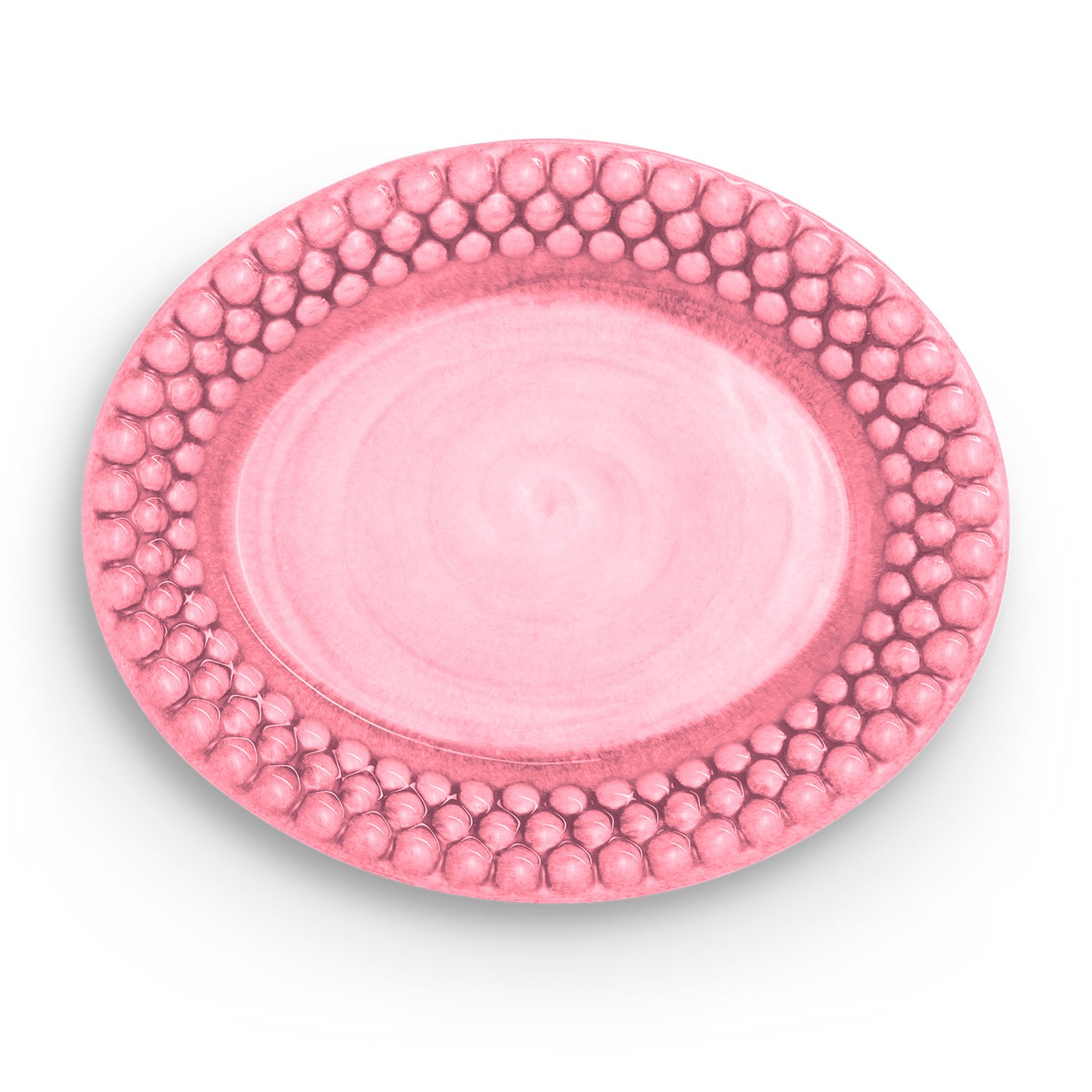 Bubbles Oval Plate 20 cm, Pink