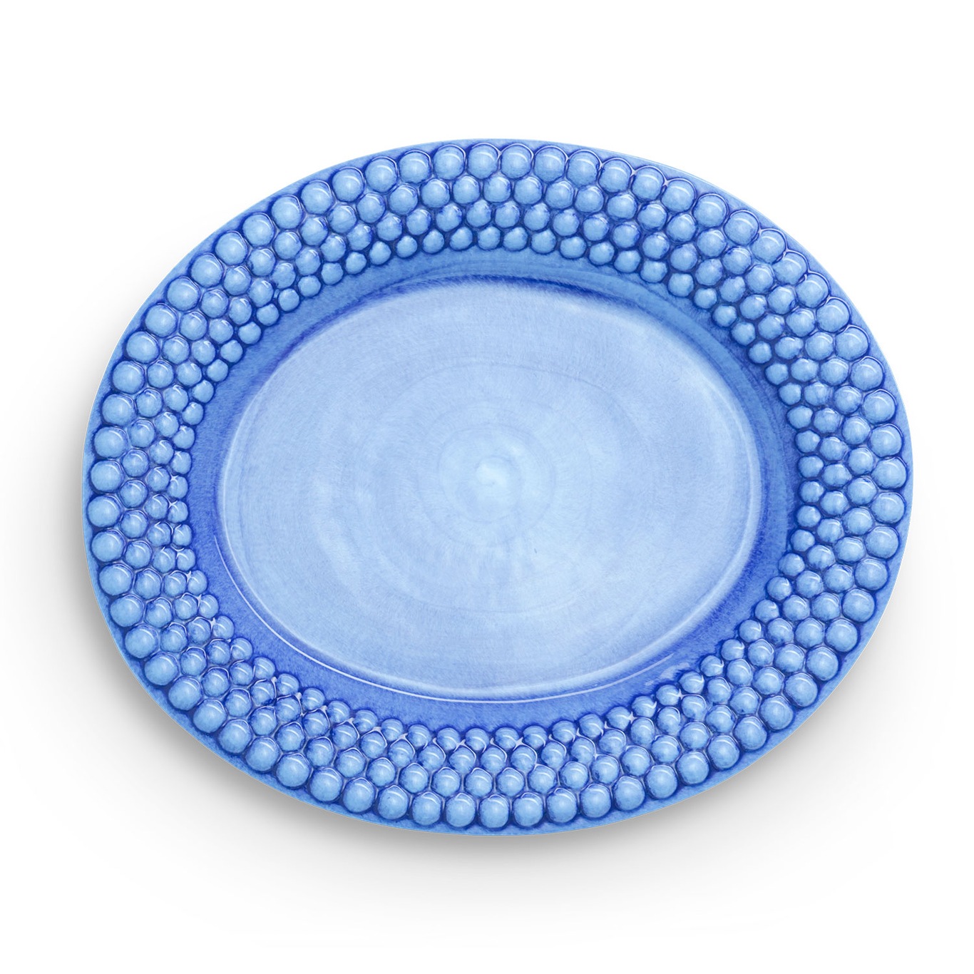 Bubbles Platter Oval 35 cm, Light Blue