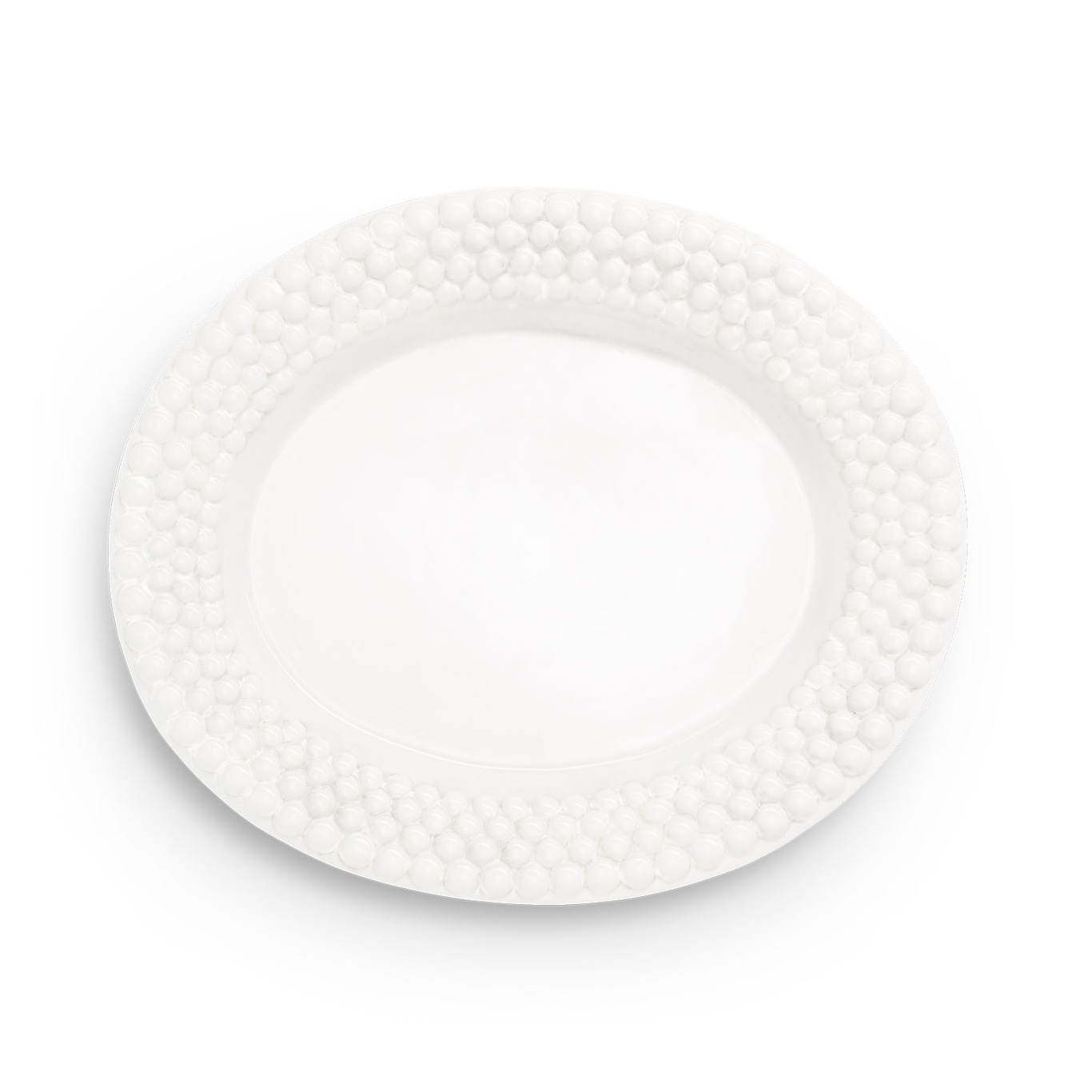 Bubbles Platter Oval 35 cm, White