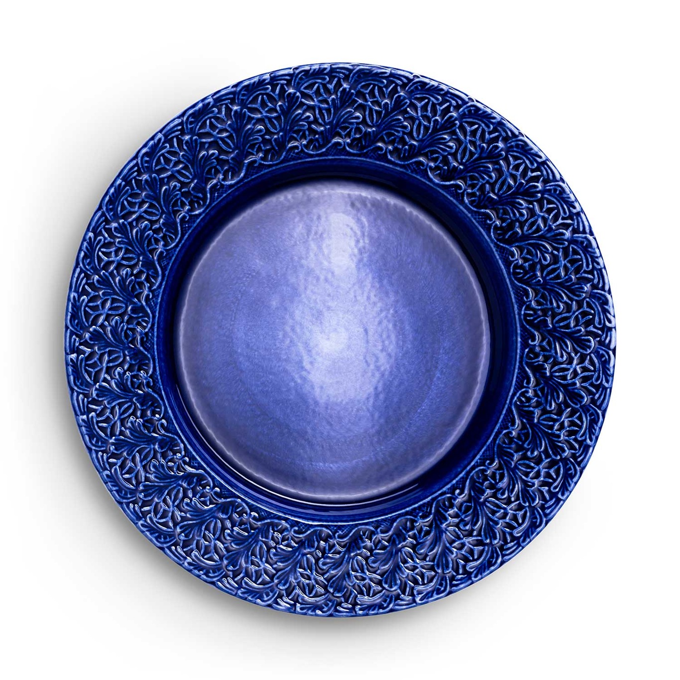 Lace Plate 32 cm, Blue