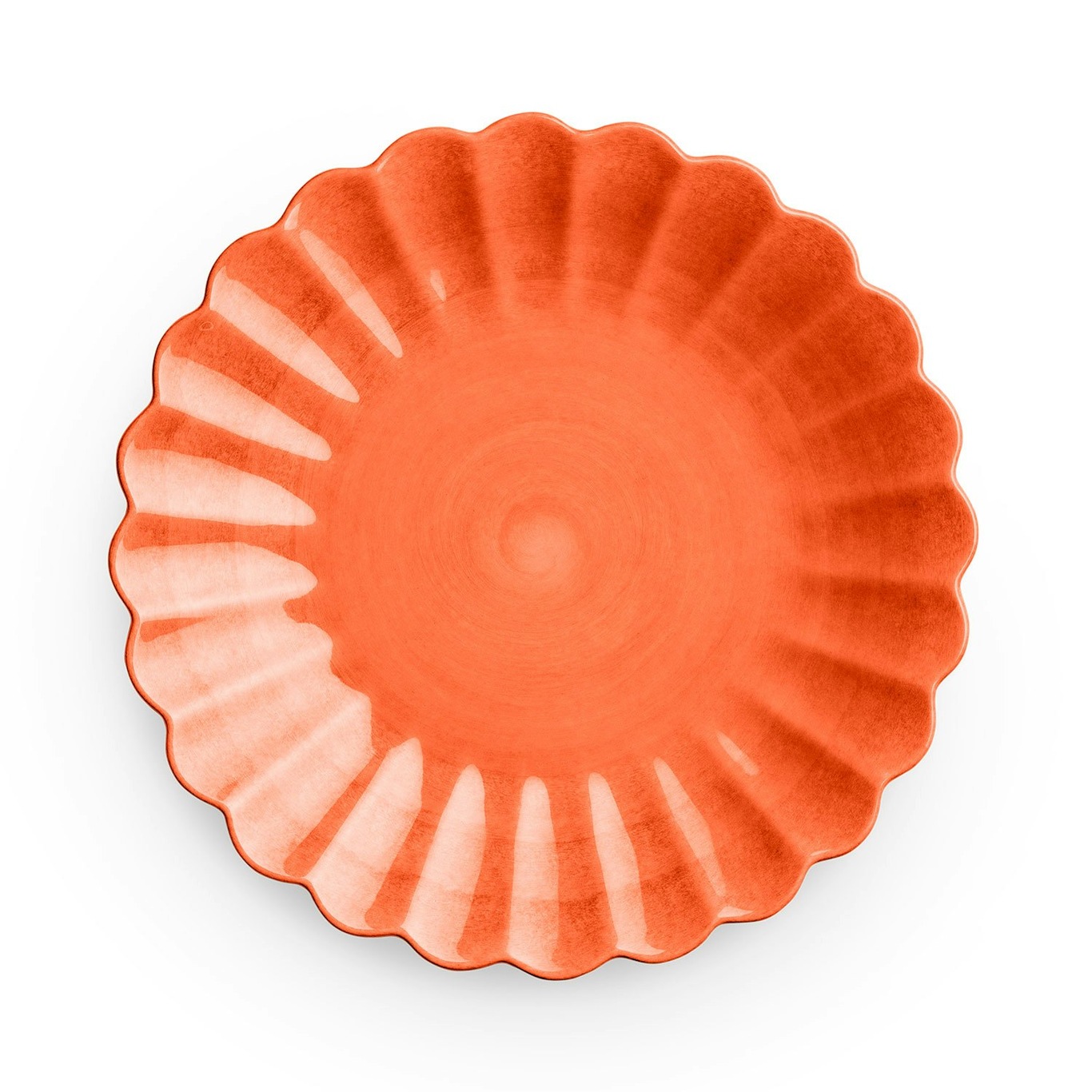 Oyster Plate, Orange, 20 cm