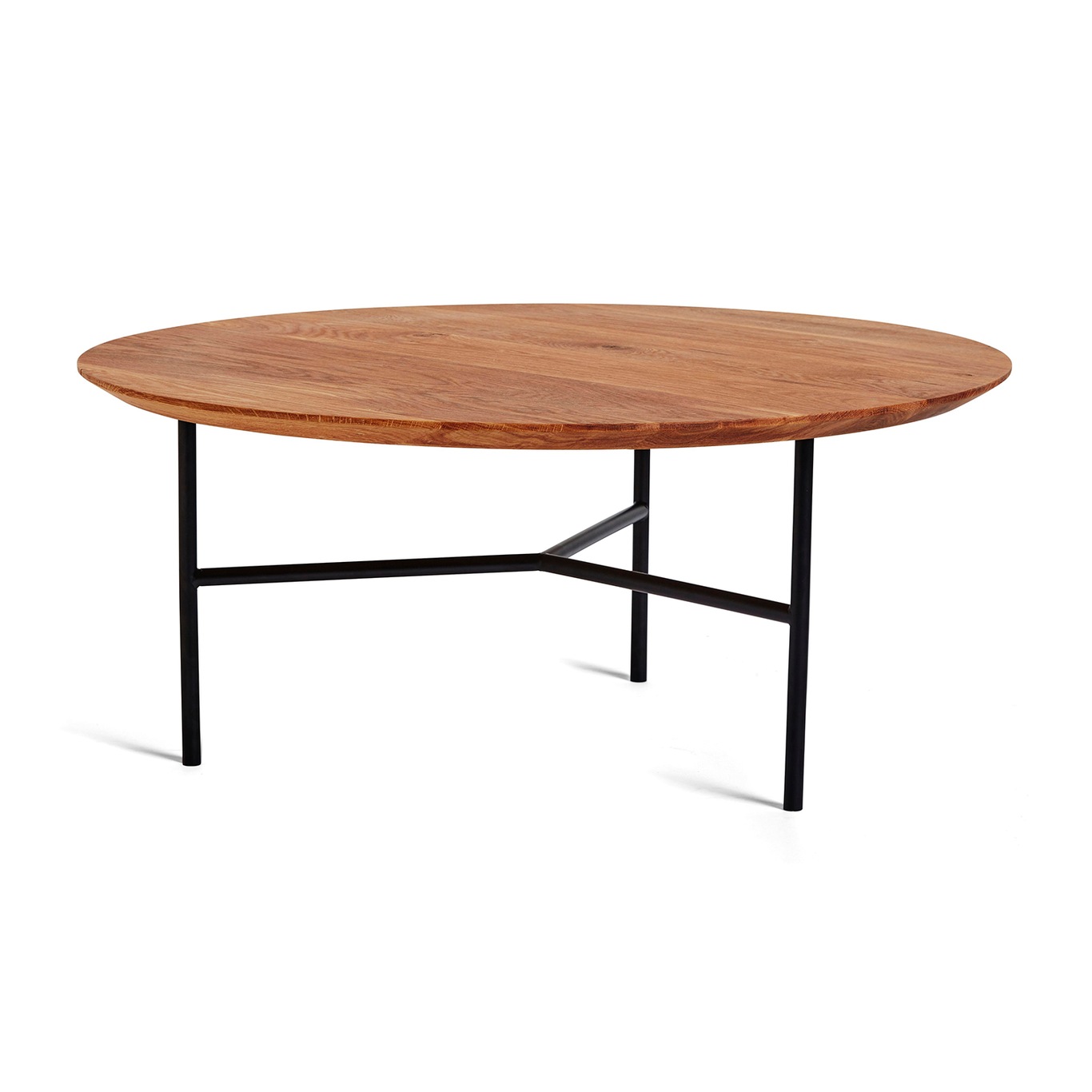 Tribeca Coffee Table 80 cm, Oiled Rustic Oak/Black Legs