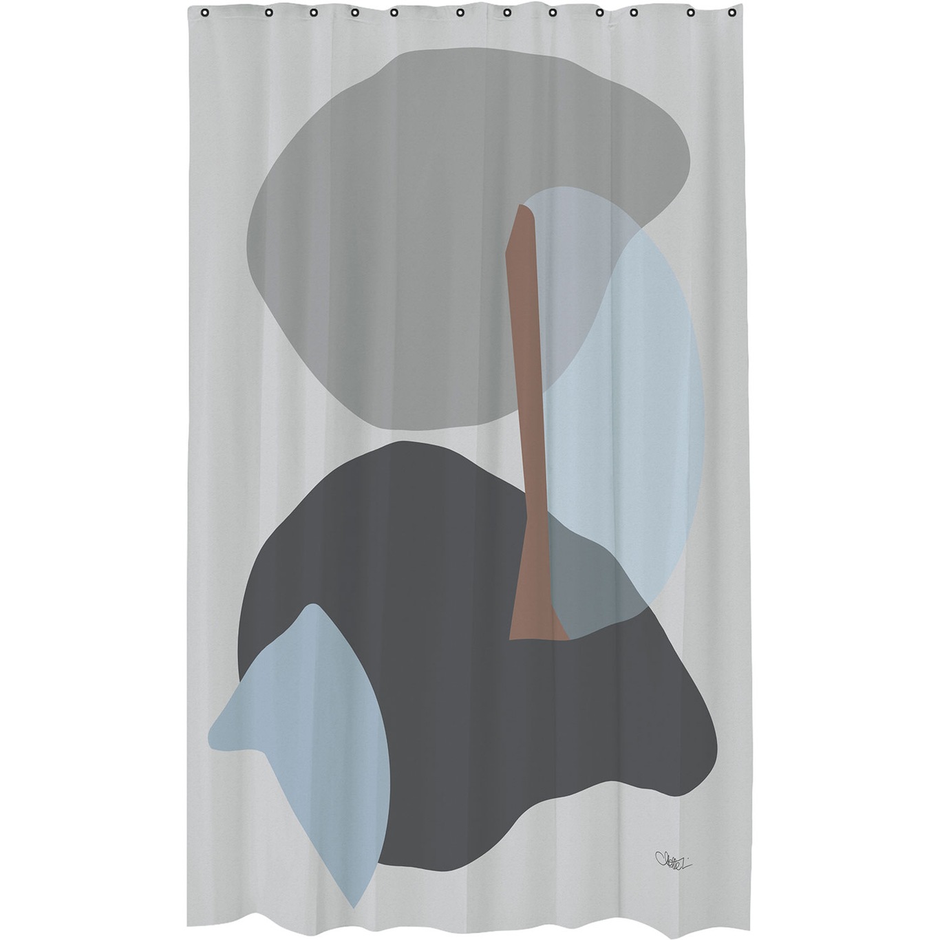 GALLERY Shower Curtain, Light Grey