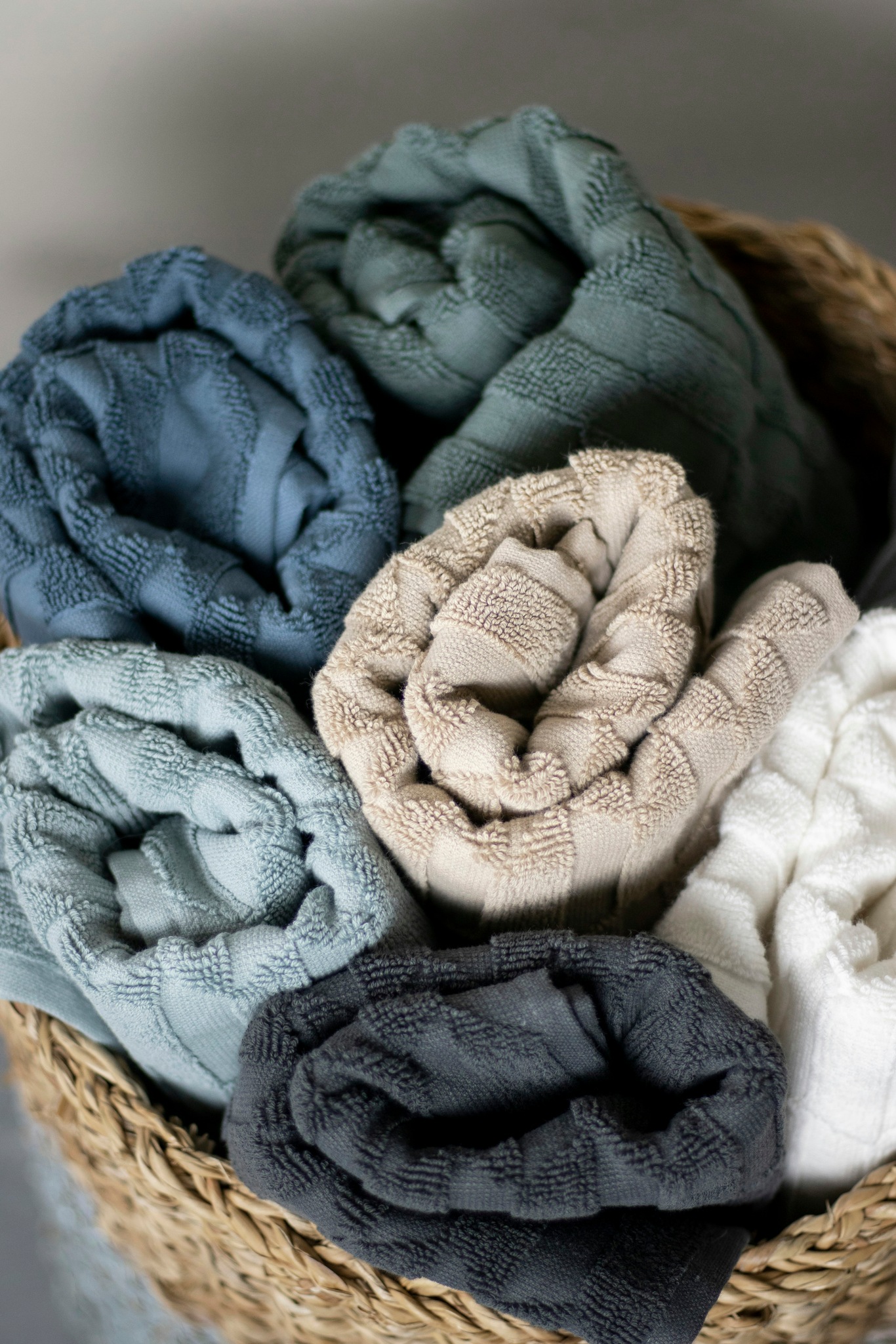 GEO Towel, stone blue – Mette Ditmer - International